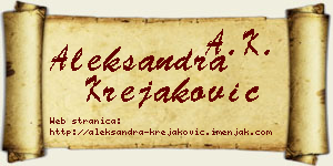 Aleksandra Krejaković vizit kartica